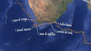 Nao Victoria Elcano Mapa Cabo Buena Esperanza. Twiter: @Ruta_Elcano