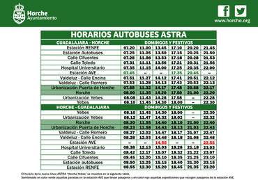 HORARIO BUSES ASTRA D 1