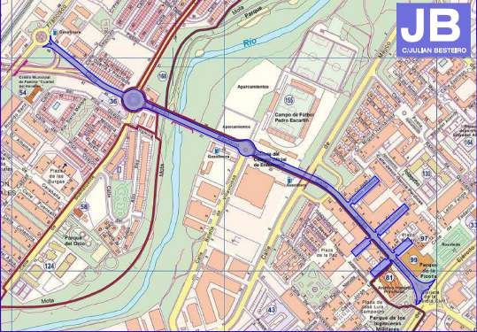 zona en la que se va a actuar de Julian Besteiro