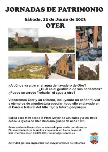 Cartel jornada patrimonio 22junio2013 Oter