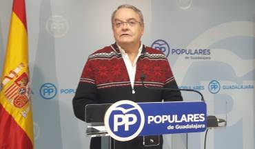 Juan Antonio de las Heras senador  del PP por Guadalajara hoy en rueda de prensa 181217