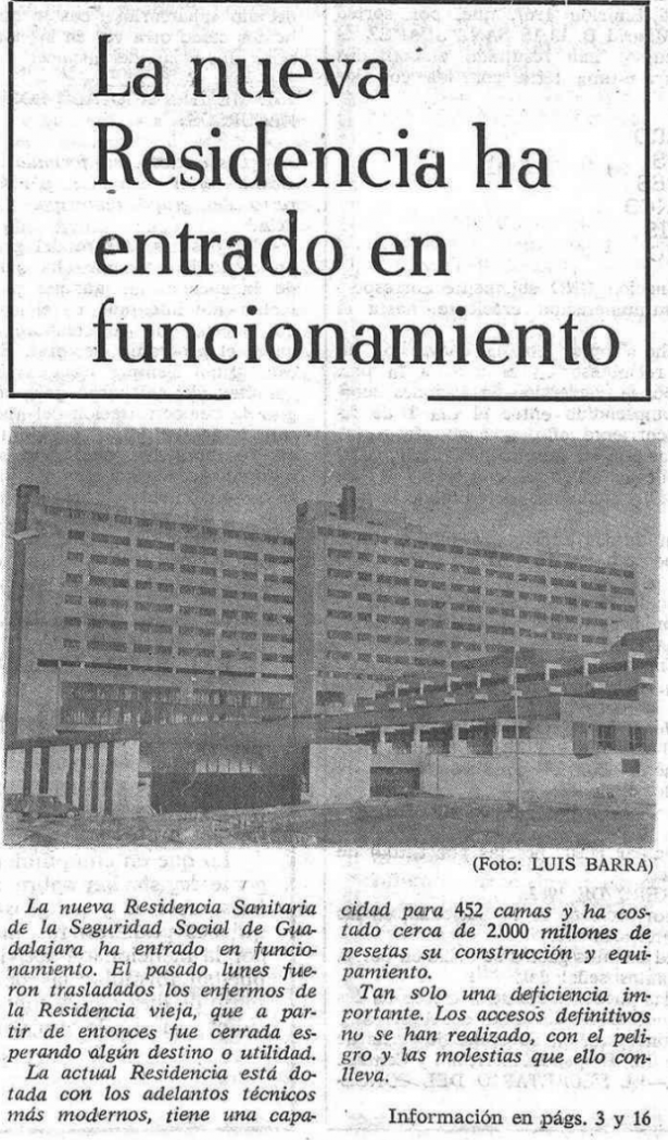 inauguracion hospital 1982 