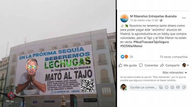 Pancarta Sindicato Regantes Murcia Puerta del Sol Anti Trasvase 5