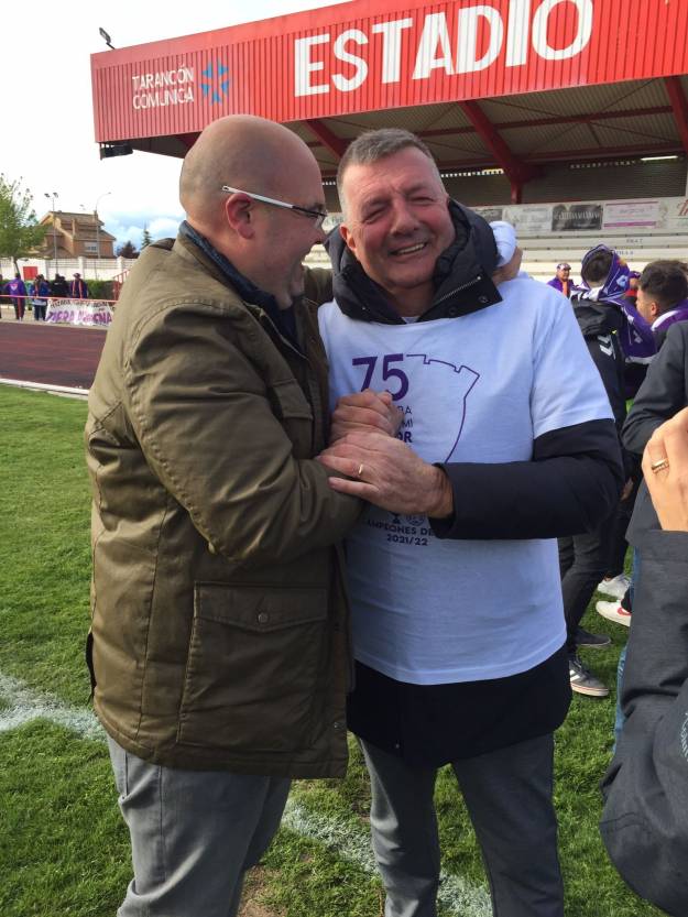 Deportivo Celebración ascenso Presidente y Néstor Ruiz Foto Luis Barra Toquero.