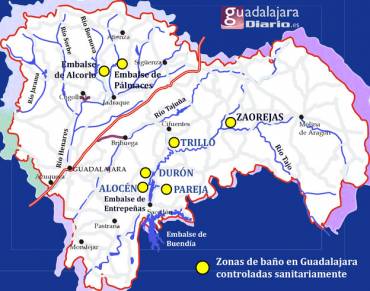 Mapa Zonas de Baño Guadalajara 1 1