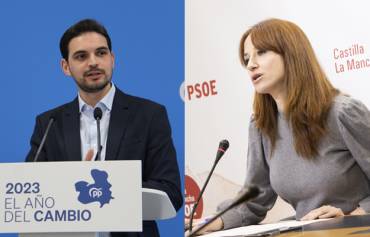 Diana López Psoe CLM y Santiago Serrano PP CLM