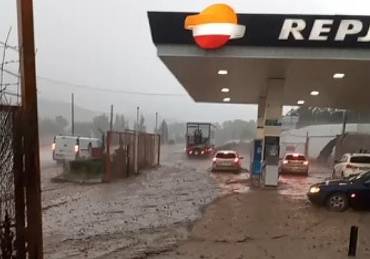 Inundación Mondéjar gasolinera Tormenta Luis Vicente