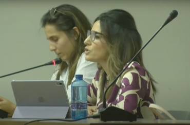 Rocío López exalcaldesa de Almoguera en la moción de censura Foto Alcarria TV