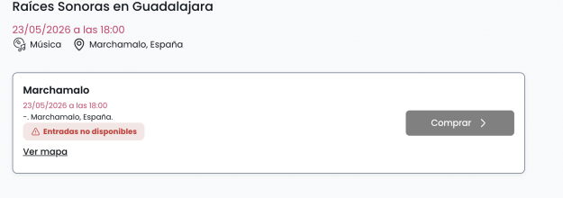 entradas no disponibles