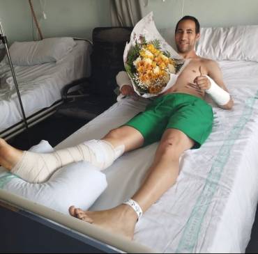 El herido jose luis recuperandose