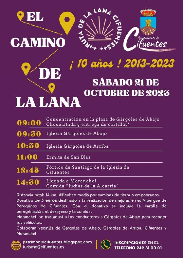Cifuentes CAMINO DE LA LANA ITINERARIO