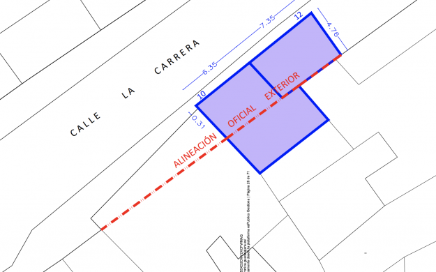 alineaciion casa carrera