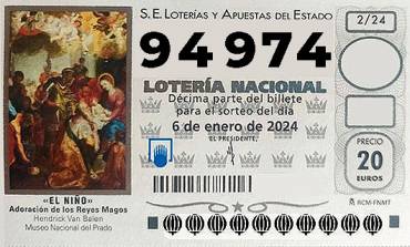 Lotería del Niño boleto 2024 Primer premio