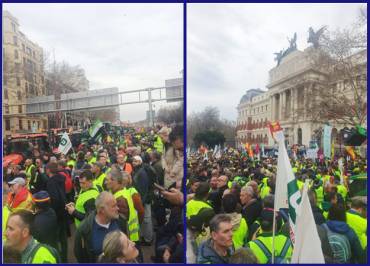 Tractorada Unión Uniones Madrid 21-FEB Ministerio OK