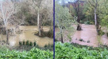 Río Henares inundaciones zona del mirador de ribera