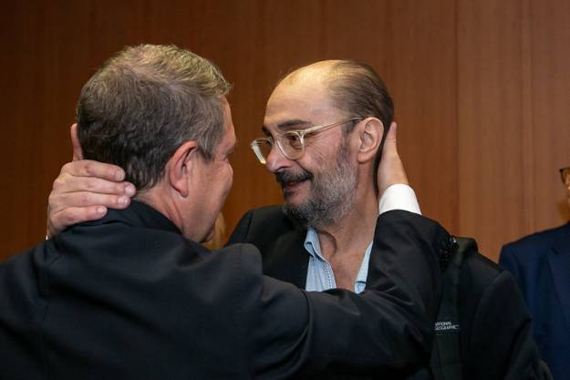 Page Felipe González Alfonso Guerra PSOE presentación Libro Lambán 7