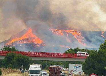 Incendio Alcalá de Henares cerro de El Viso foto Dream Alcalá 1