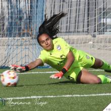 Laura Ortiz pese a realizar una buena actuación no pudo evitar la derrota 2-4 de las féminas del Deportivo Guadalajara Foto Mariano Viejo- C.D. Guadalajara 1
