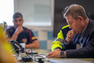 Page en el puesto de mando en Letur