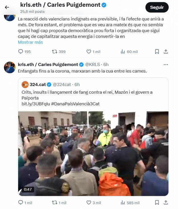 X Carles Puigdemont contra visita Rey Paiporta