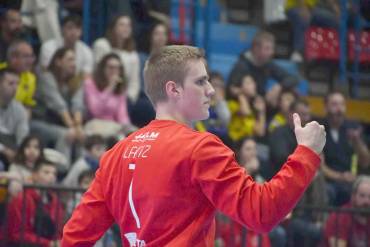 Tobías Lantz realizó un buen partido en Irún ante Bidasoa Foto Arrate Morales