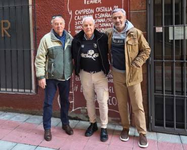 Reunión en Talavera de tres leyendas deportivistas. De izquierda a derecha Coloscou Ferrer y Ramírez 1