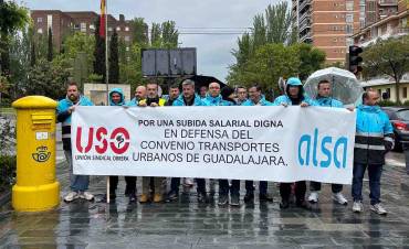 Huelga transportes urbanos autobús 2025