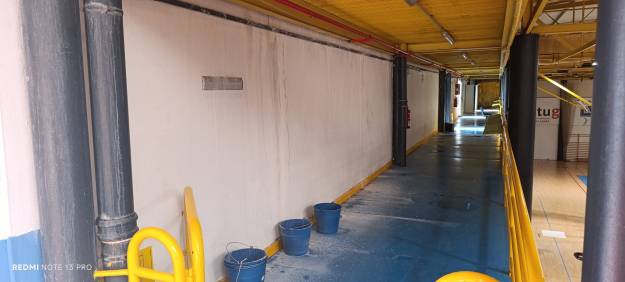 Polideportivo San José lluvias Humedades y filtraciones lateral San José 4-7-25