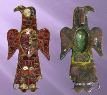 Fíbulas aquiliformes visigods de Alovera. Foto MAN