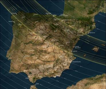 Astroguada. Zonas del eclipse total