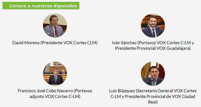 Vox diputados Cortes Castilla La Mancha Foto web Vox