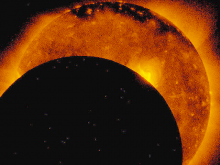 DETALLE DEL ECLIPSE SOLAR DE 2017 FOTO  JAXA NASA