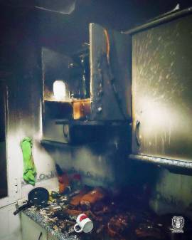 Incendio cocina Padre Tabernero Foto Bomberos de Guadalajara