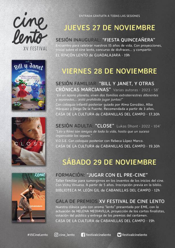 PROGRAMA XV FESTIVAL DE CINE LENTO