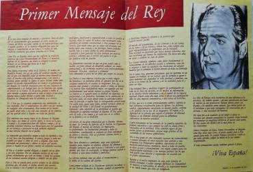 Primer mensaje del Rey Juan Carlos