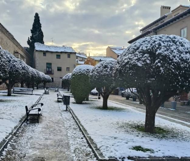 Nieve en Brihuega Foto Abelardo Mazo