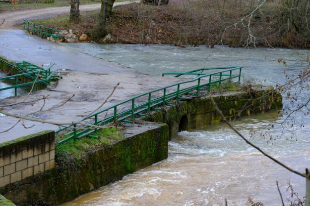 Inundación tormenta RIO SORBE San Andrés del Congosto Foto Eduardo Bonilla