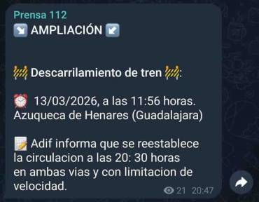Tren azuqueca descarrilamiento