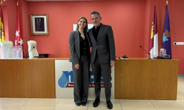 El presidenta, Judith Piquet, junto al nuevo vicepresidente/ MAS pique-martin mas