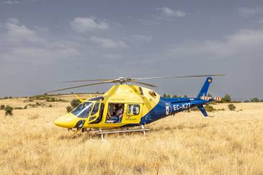 Incendio Sierra Norte helicóptero