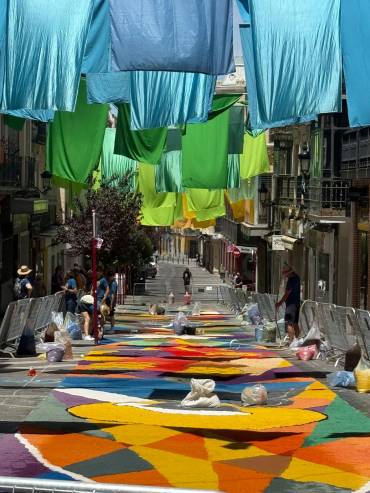 Corpus 2026 preparación de alfombras 4