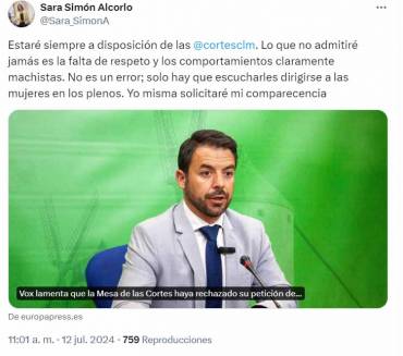 Sara Simón Vox declaraciones consejero