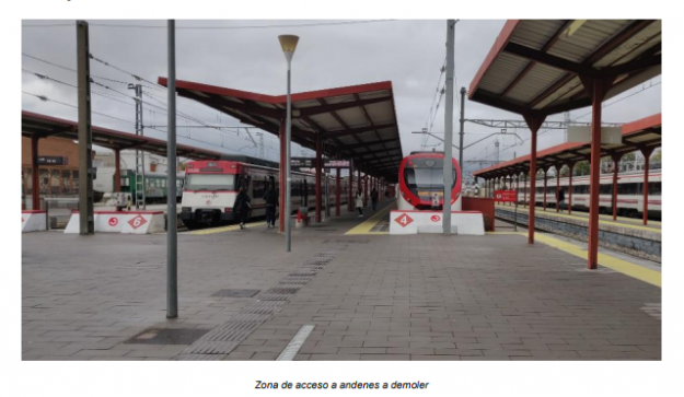 zona andenes a demoler estación guadalajara