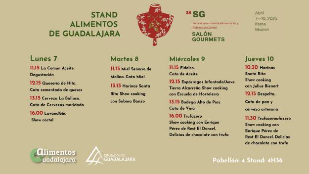 Catas y showcookins programados stand Guadalajara