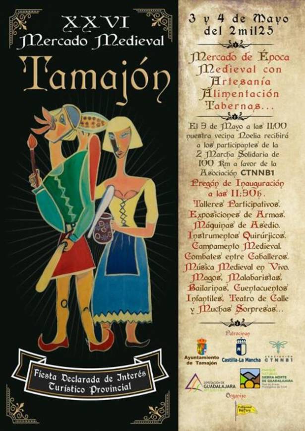 Mercado Medieval Tamajón cartel 2025