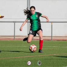 Carolina García autora del gol dinamista. Foto Dinamo Guadalajara