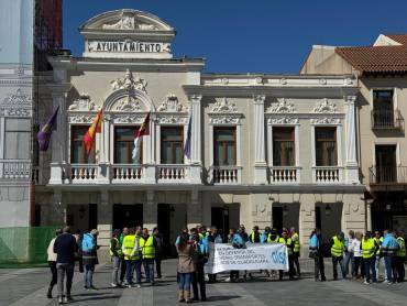 protesta conductores de autobús urbano